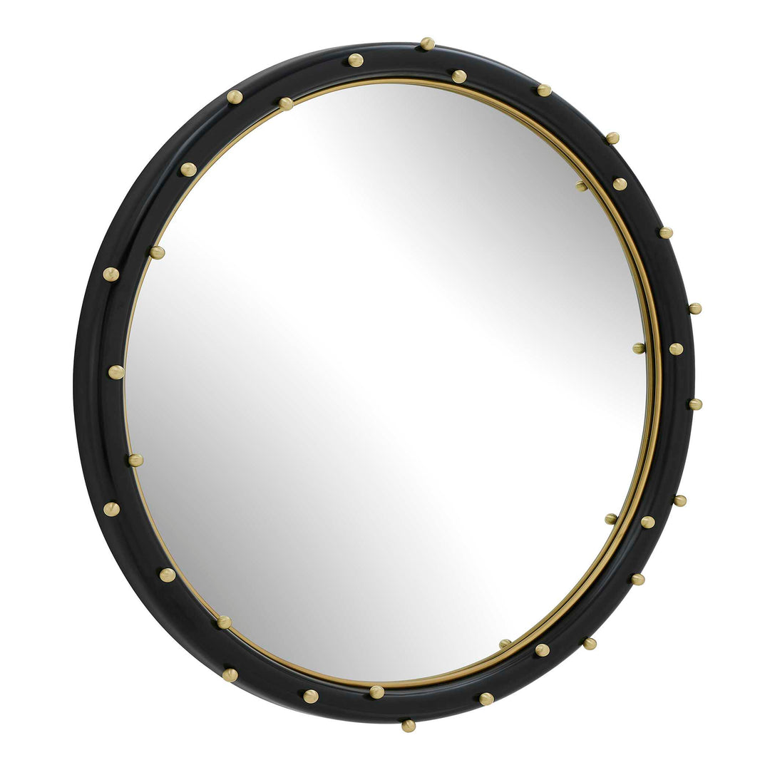 Helia Brass Round Mirror