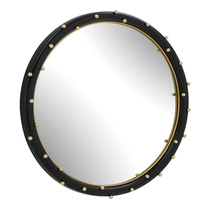 Helia Brass Round Mirror