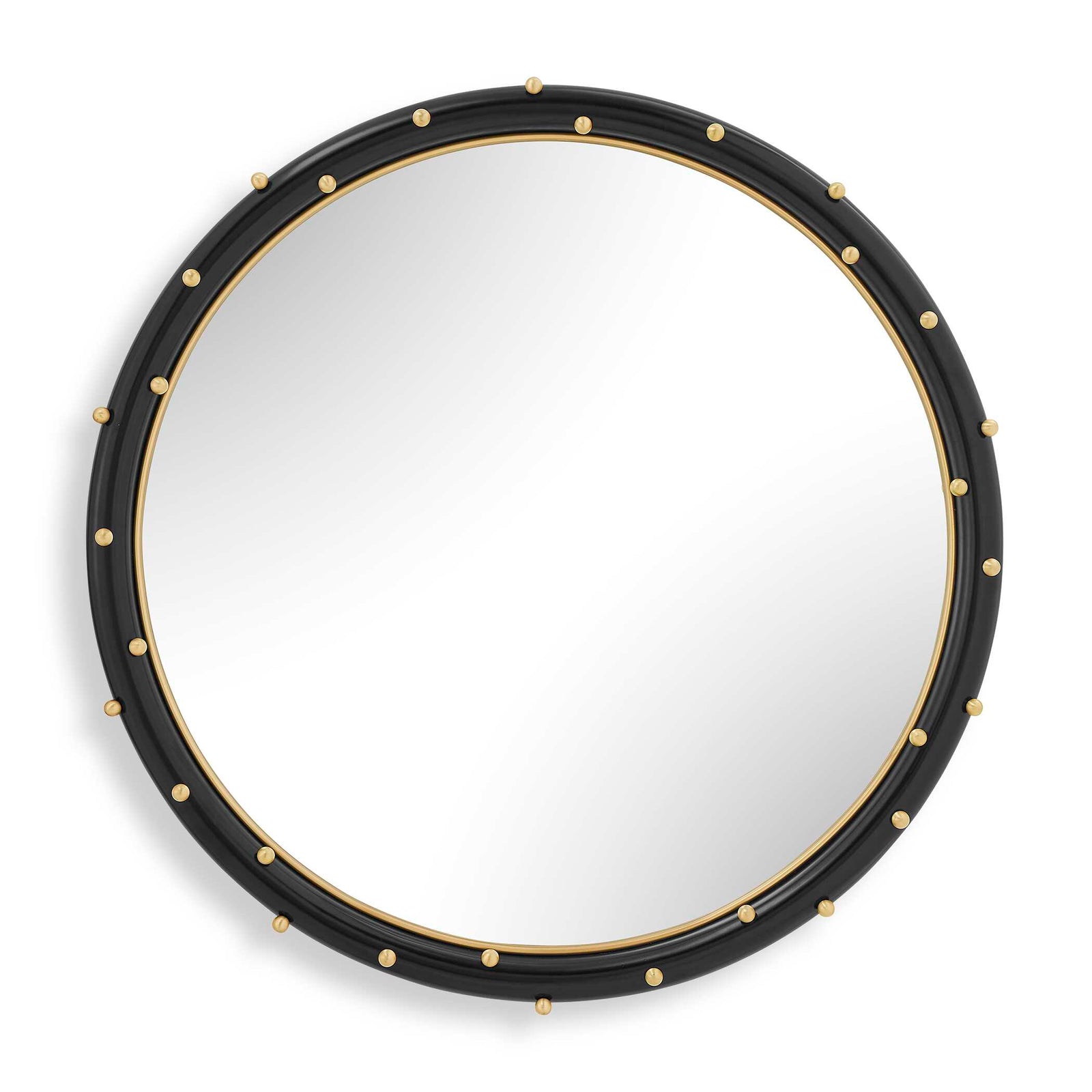Helia Brass Round Mirror
