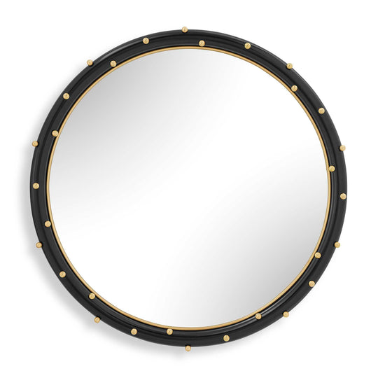 Helia Brass Round Mirror