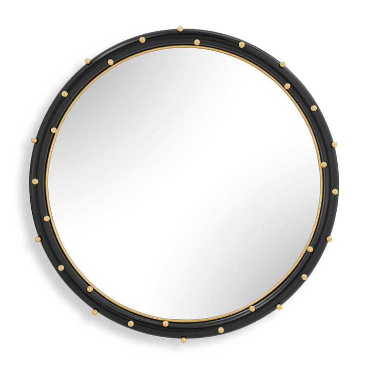 Helia Brass Round Mirror