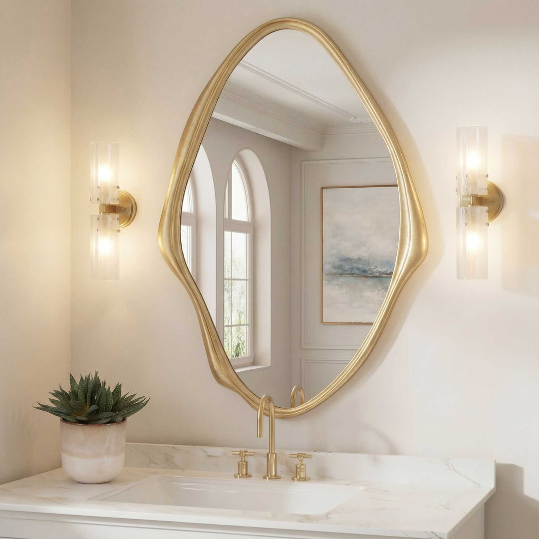 Aster Abstract Gold Mirror