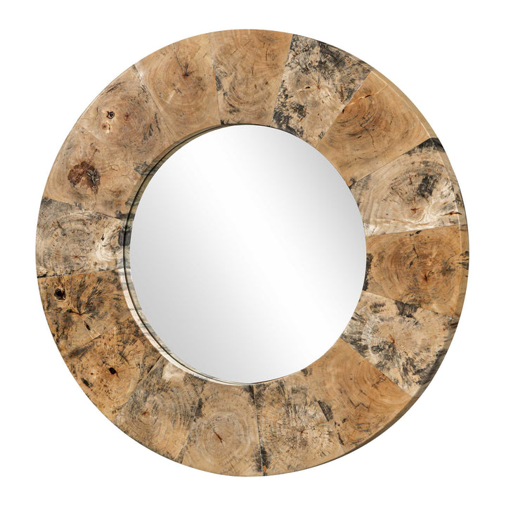 Hiram Round Wood Mirror