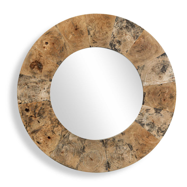 Hiram Round Wood Mirror