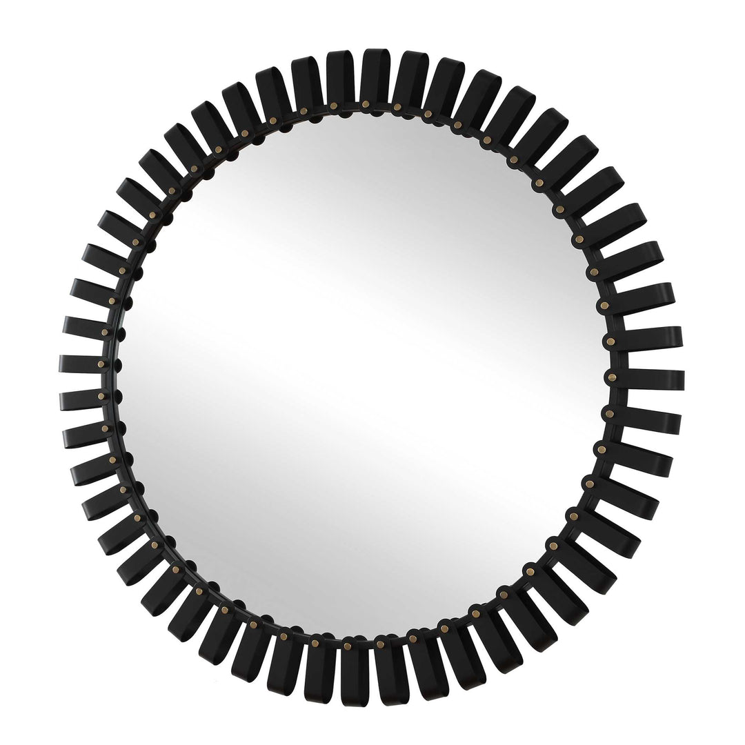 Jael Round Iron Bands Mirror
