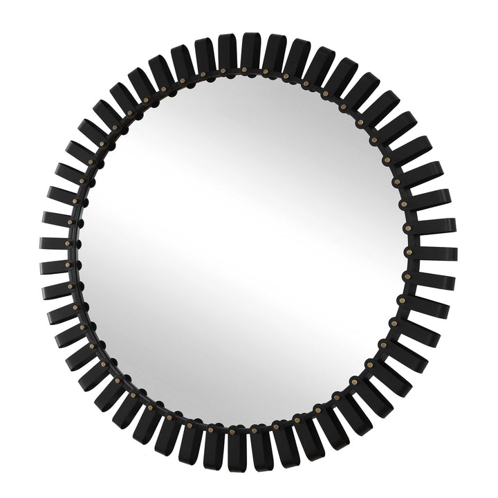 Jael Round Iron Bands Mirror
