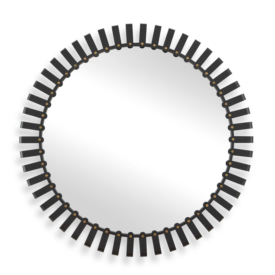 Jael Round Iron Bands Mirror