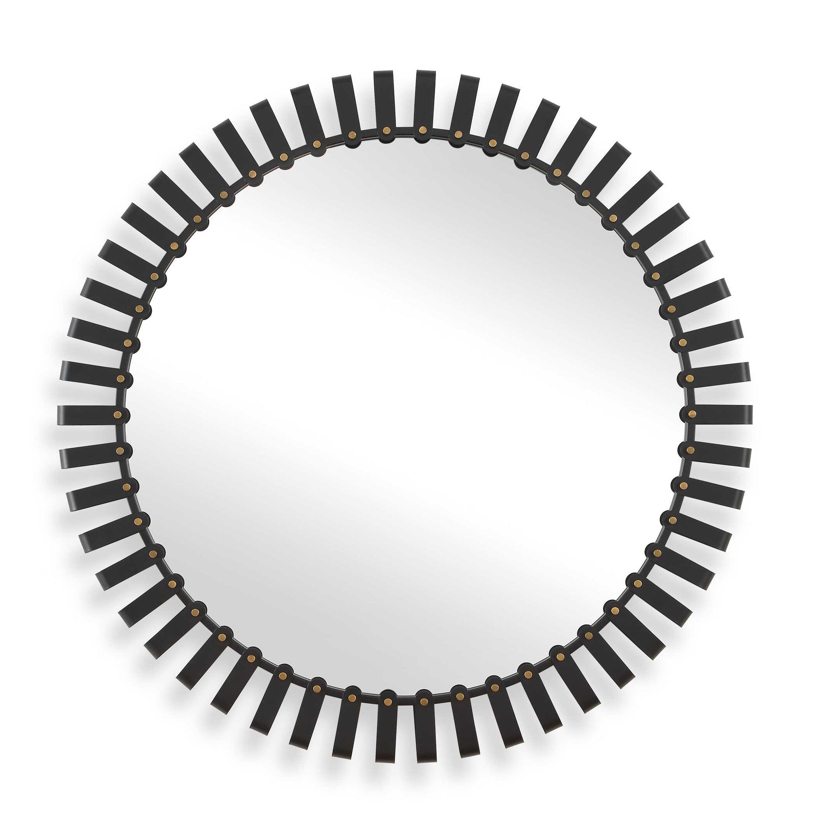 Jael Round Iron Bands Mirror