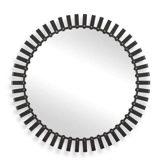 Jael Round Iron Bands Mirror