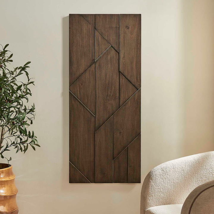 Hanoi Geometric Wood Wall Panel
