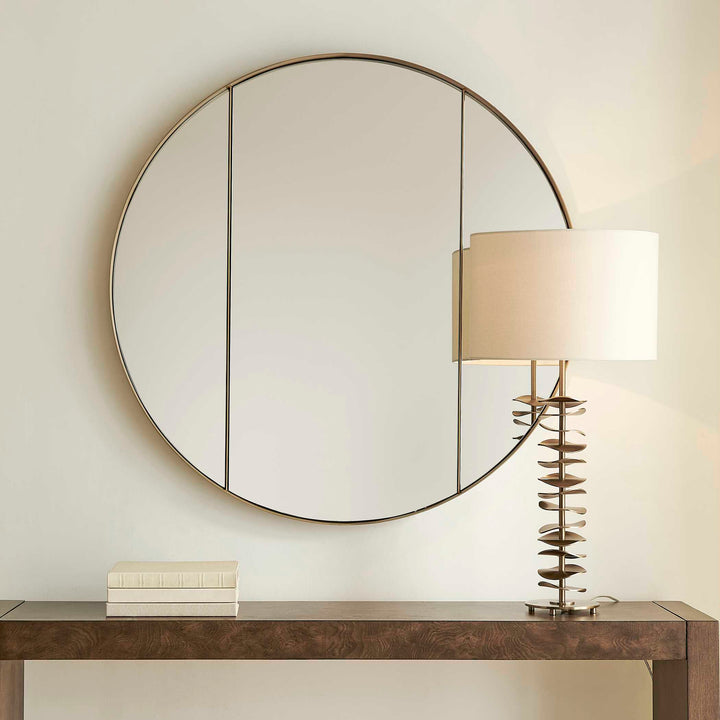 Amram Antique Brass Round Mirror