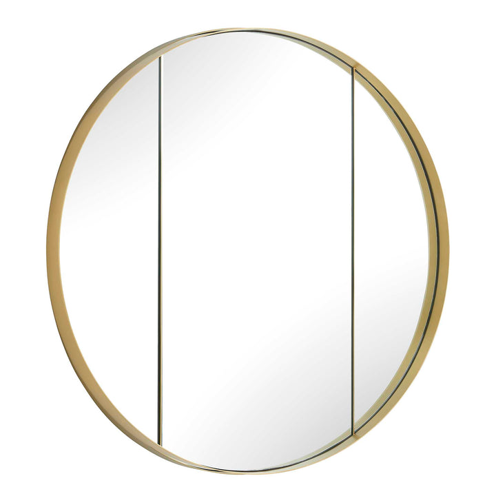 Amram Antique Brass Round Mirror
