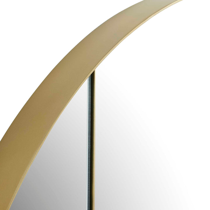 Amram Antique Brass Round Mirror