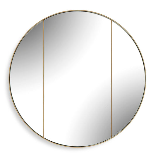 Amram Antique Brass Round Mirror