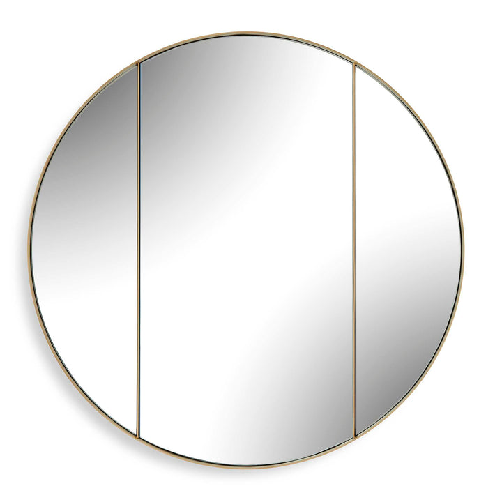 Amram Antique Brass Round Mirror