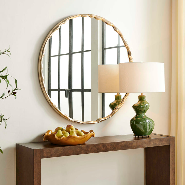 Crinkle Round Mirror