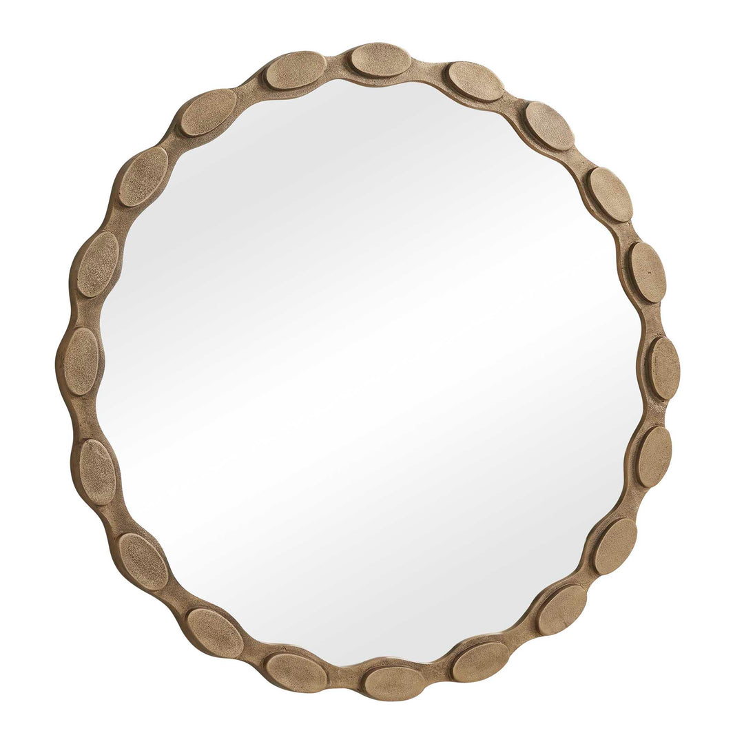 Marietta Round Brass Mirror