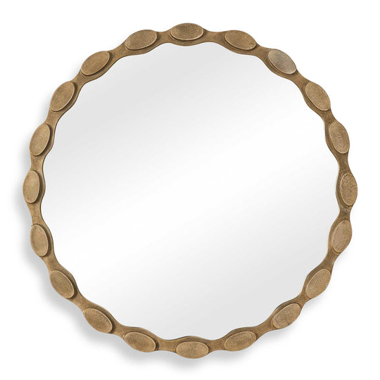 Marietta Round Brass Mirror