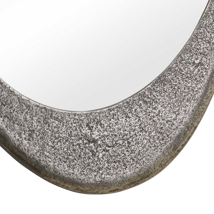 Schiller Oval Antique Nickel Mirror