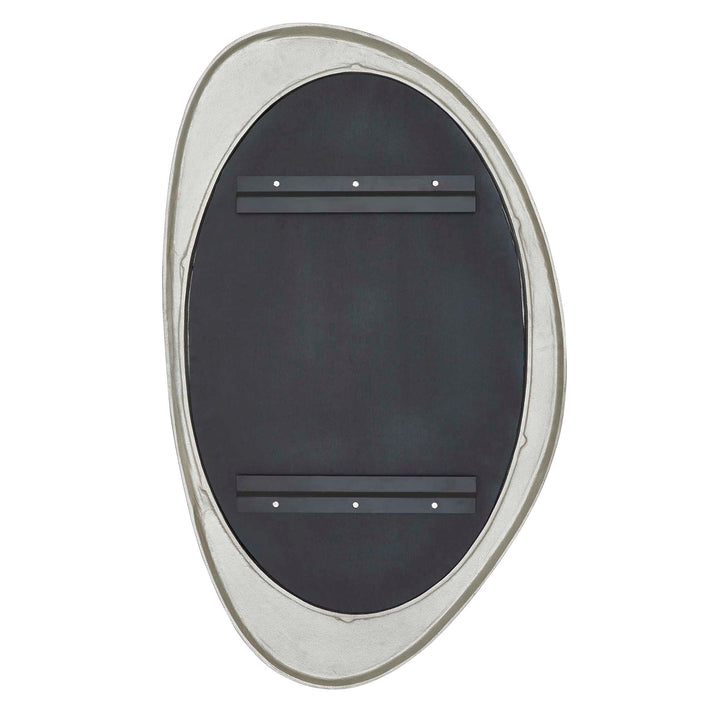 Schiller Oval Antique Nickel Mirror