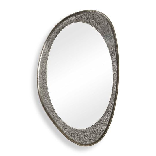 Schiller Oval Antique Nickel Mirror