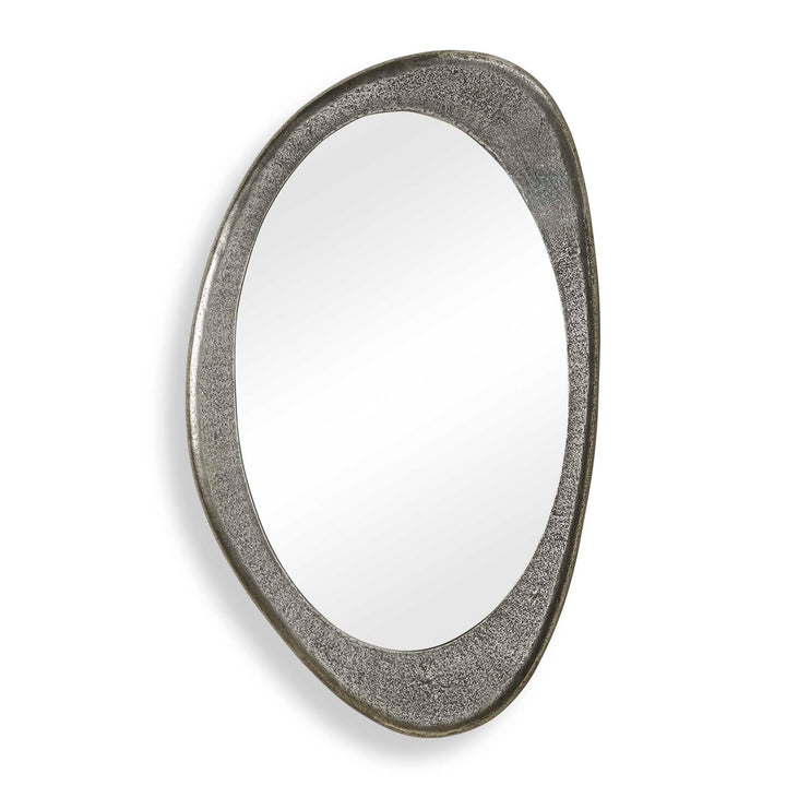 Schiller Oval Antique Nickel Mirror