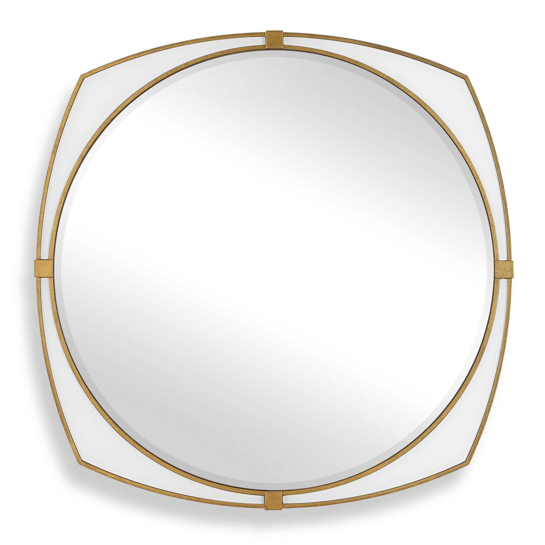 Estella White Round Mirror