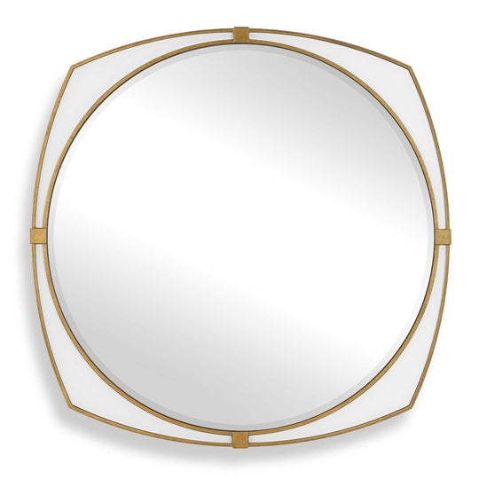 Estella White Round Mirror