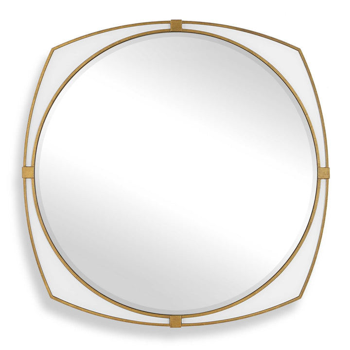 Estella White Round Mirror