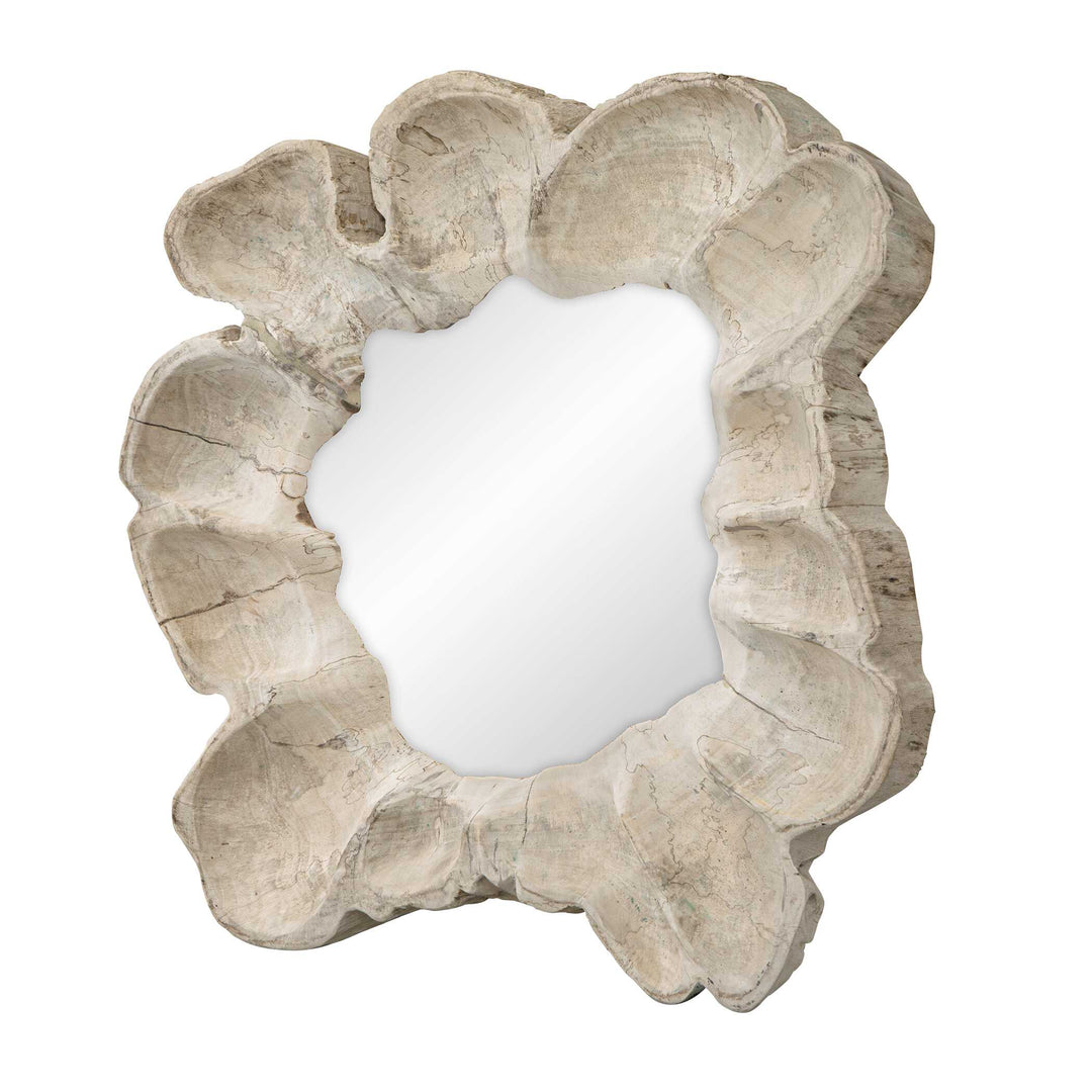 Ariadne Round Wood Mirror