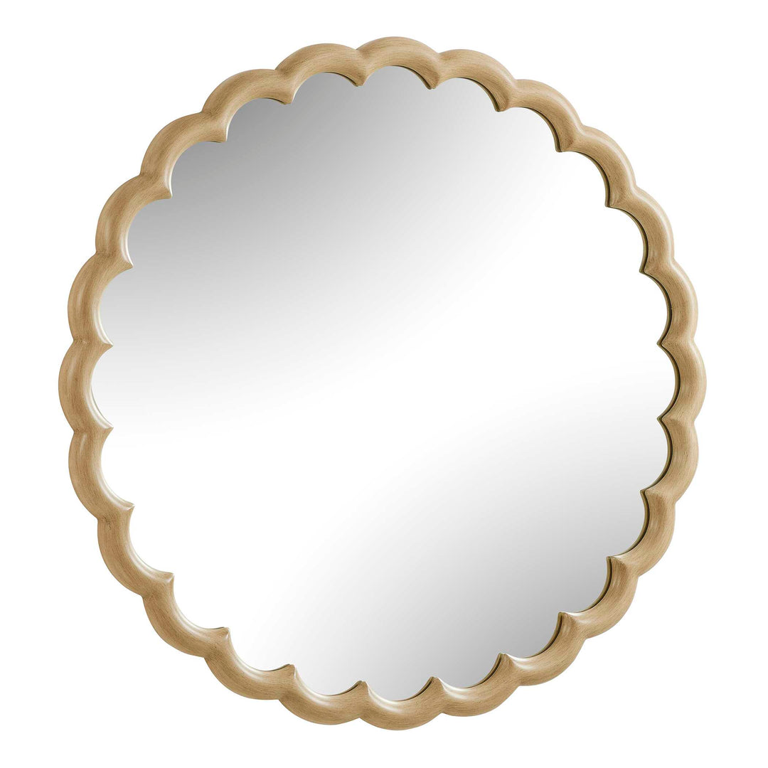 Cerrito Burnished Ivory Round Mirror