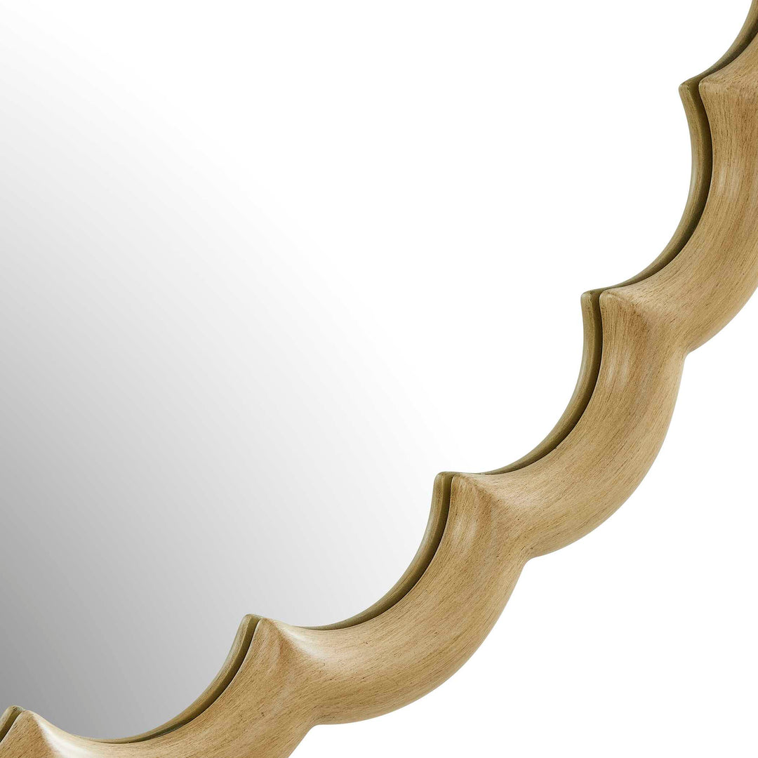 Cerrito Burnished Ivory Round Mirror