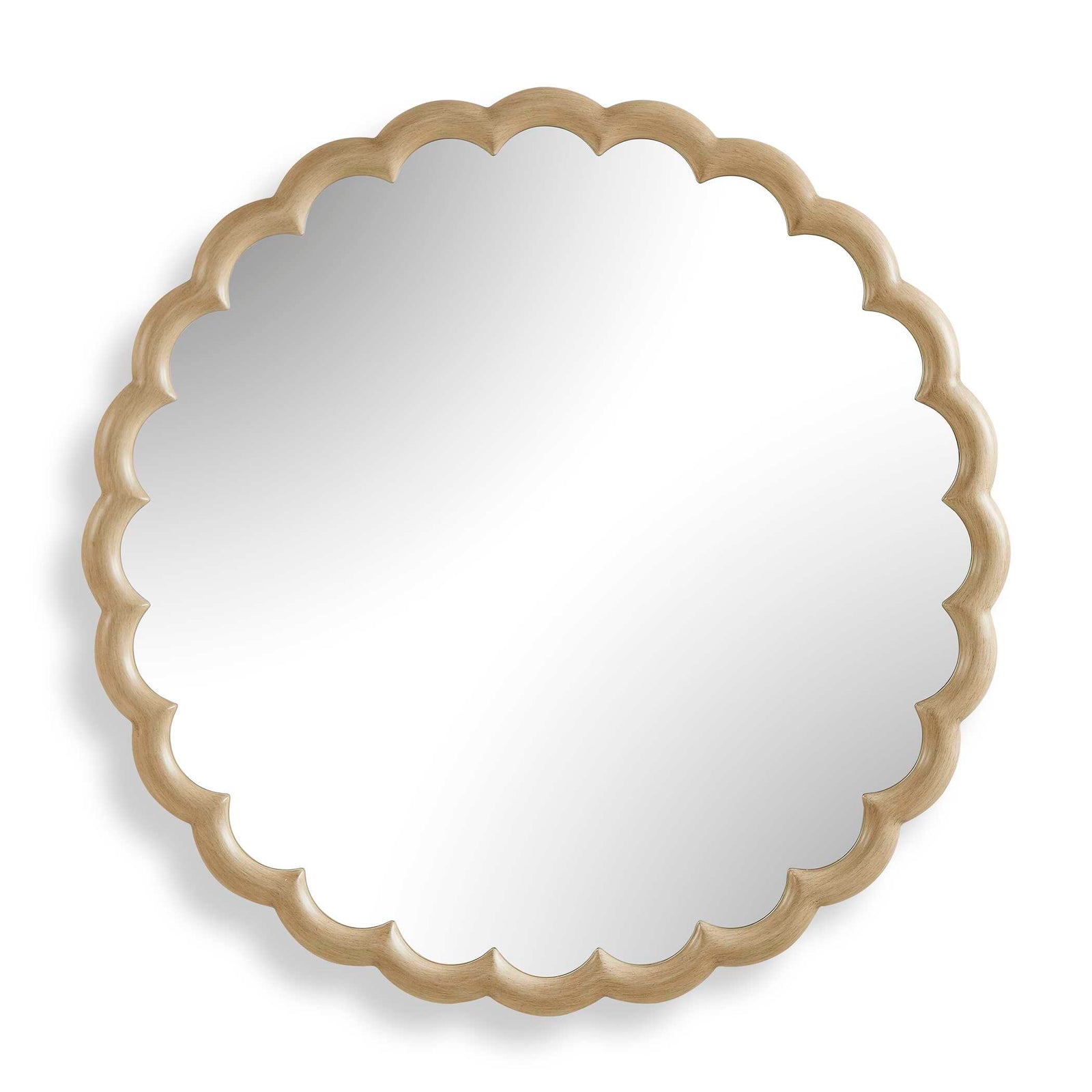 Cerrito Burnished Ivory Round Mirror