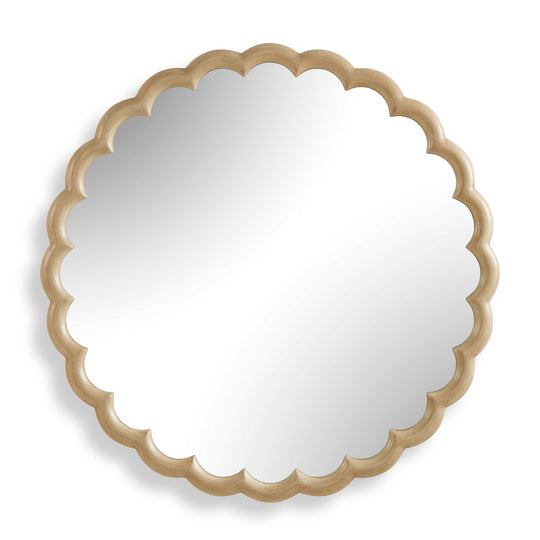 Cerrito Burnished Ivory Round Mirror