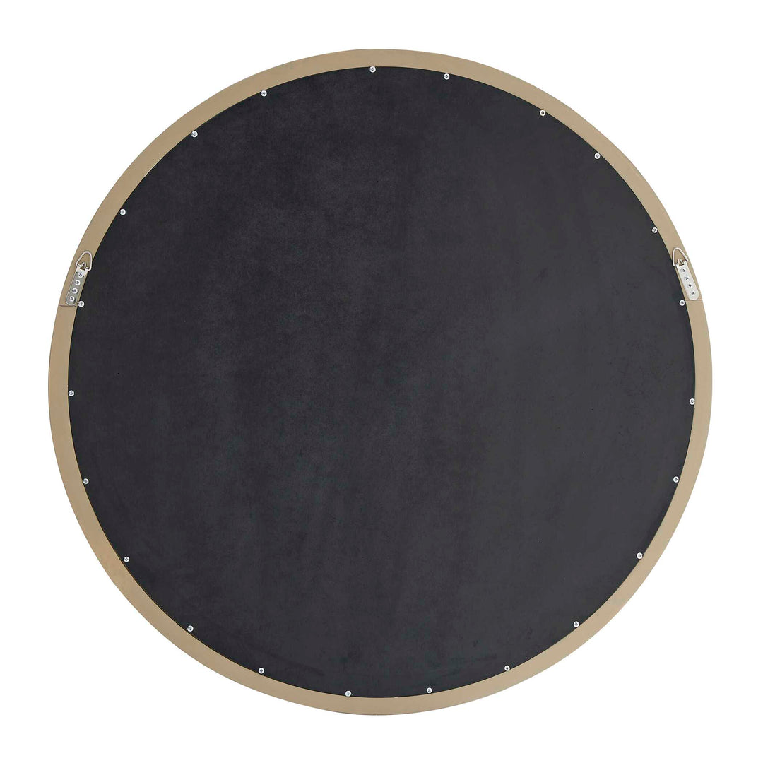 Landry Round Light Wood Mirror