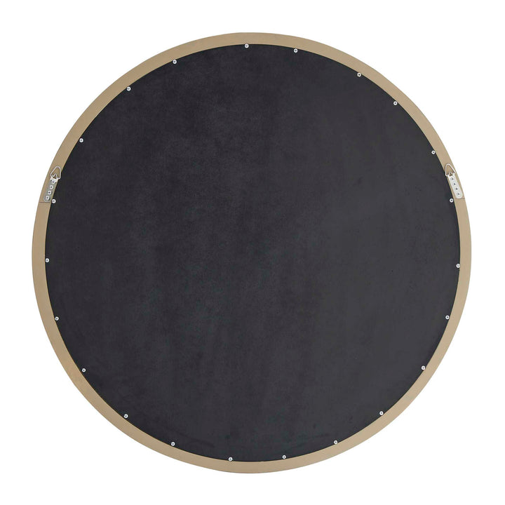 Landry Round Light Wood Mirror