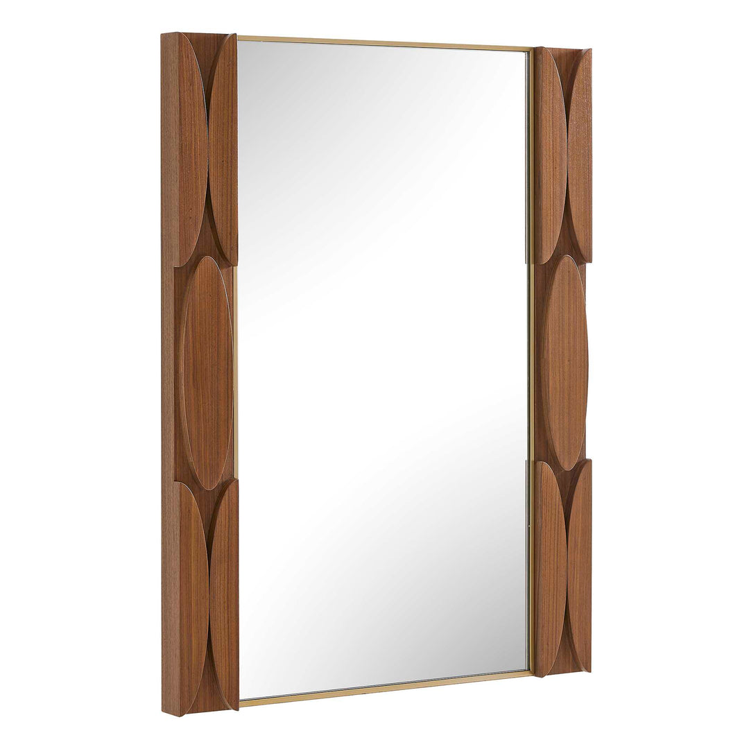 Macario Mid-Century Wood Mirror
