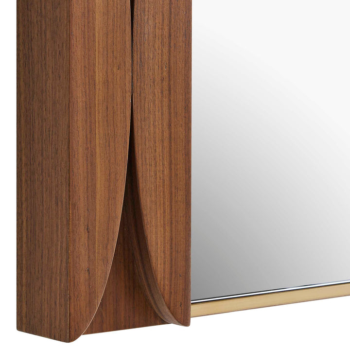 Macario Mid-Century Wood Mirror