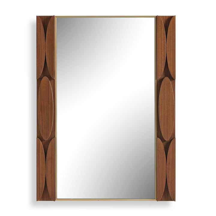 Macario Mid-Century Wood Mirror