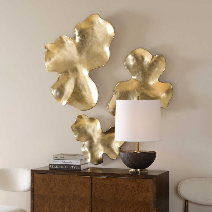 Lumina Gold Wall Decor, S/3
