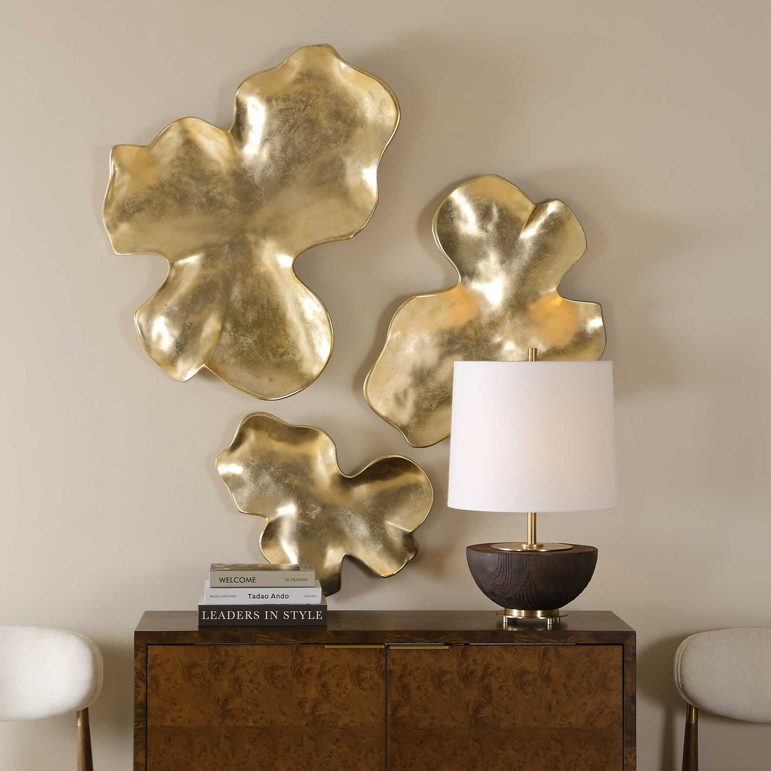 Lumina Gold Wall Decor, S/3