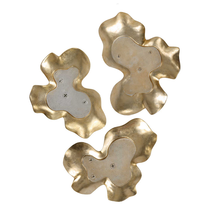 Lumina Gold Wall Decor, S/3