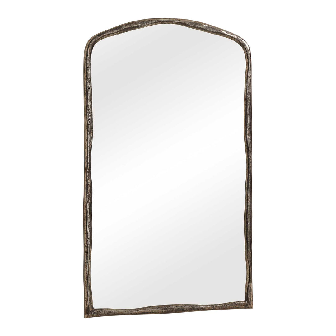 Hammered Antique Nickel Arch Mirror