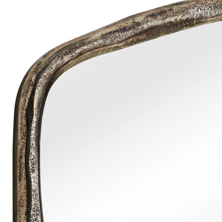 Hammered Antique Nickel Arch Mirror