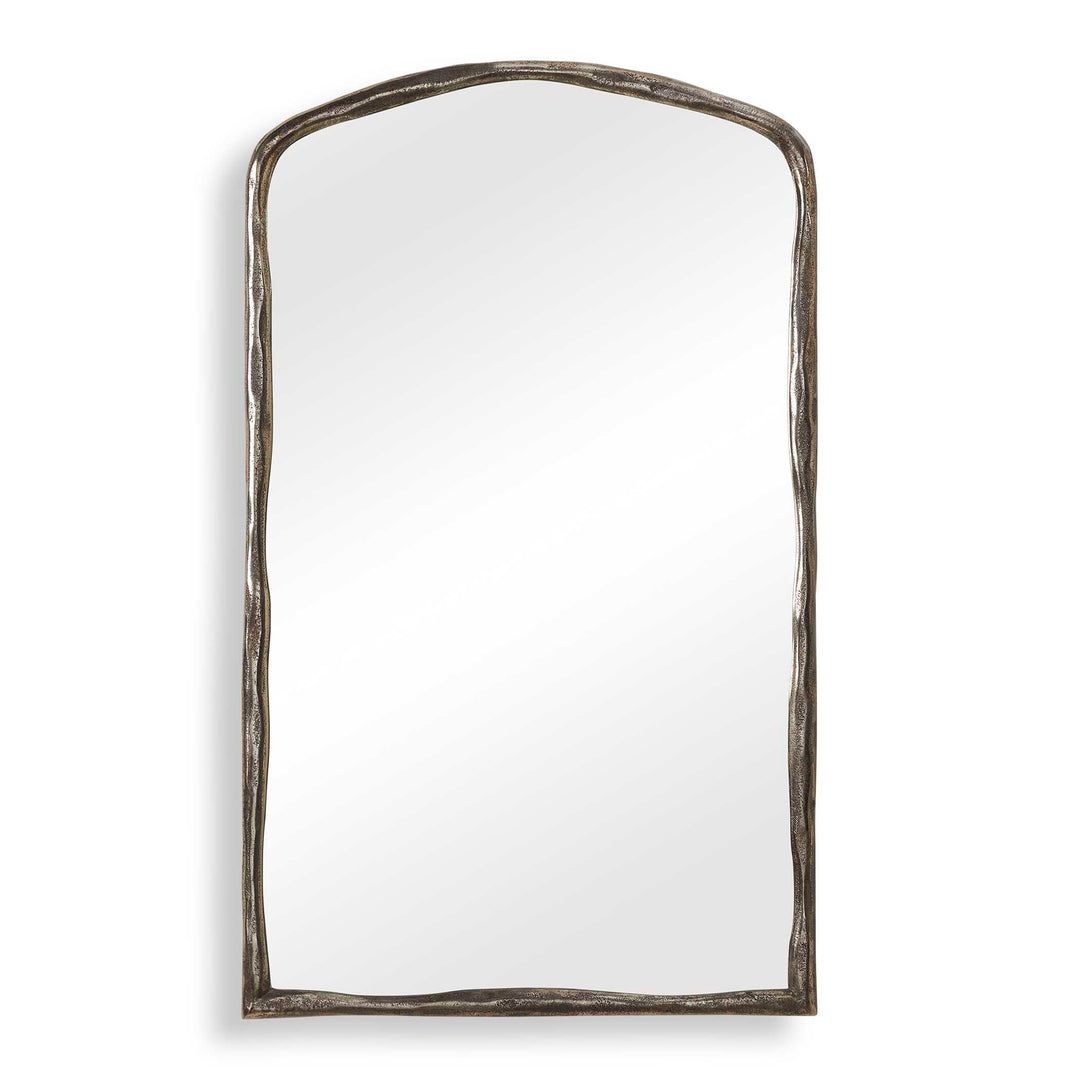 Hammered Antique Nickel Arch Mirror