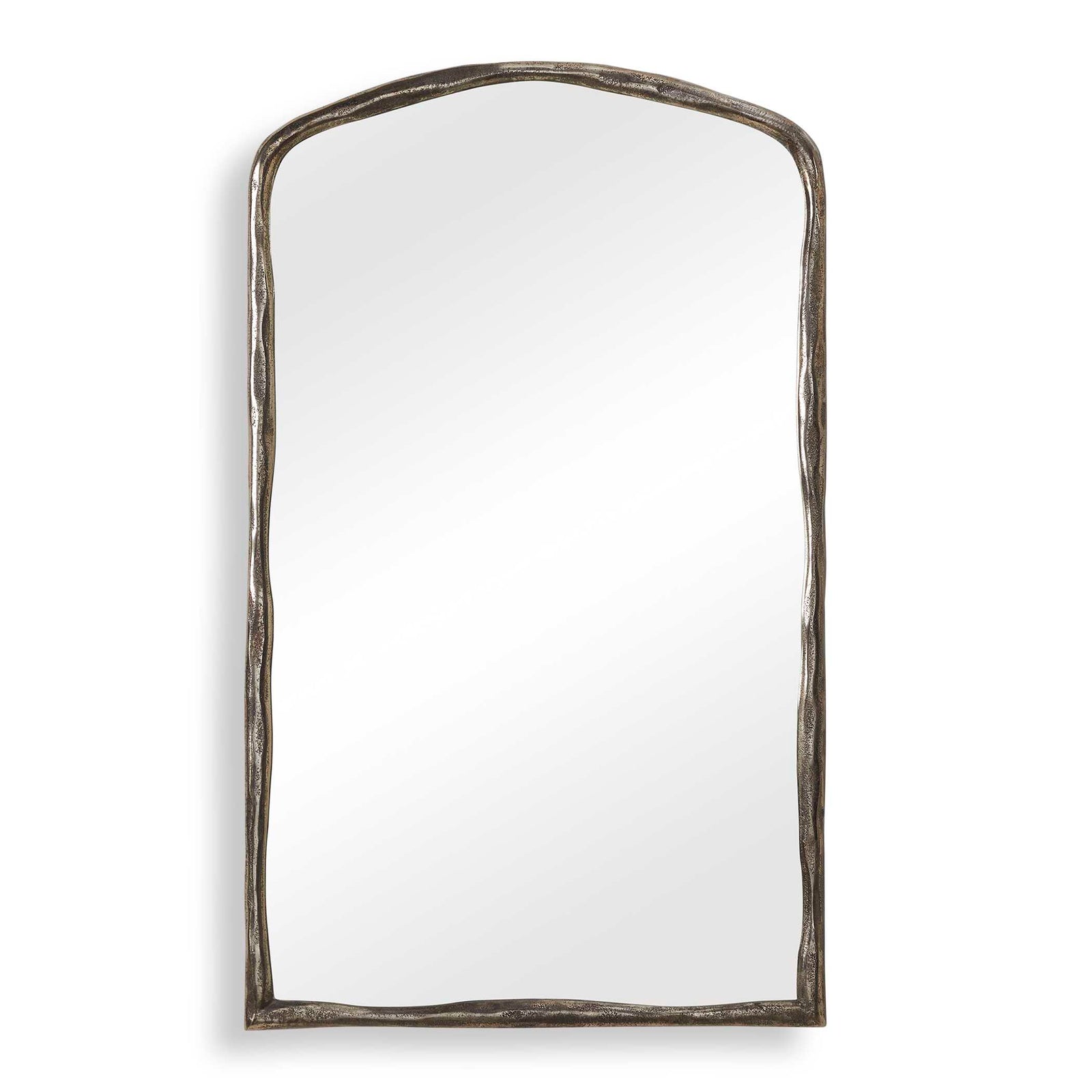 Hammered Antique Nickel Arch Mirror