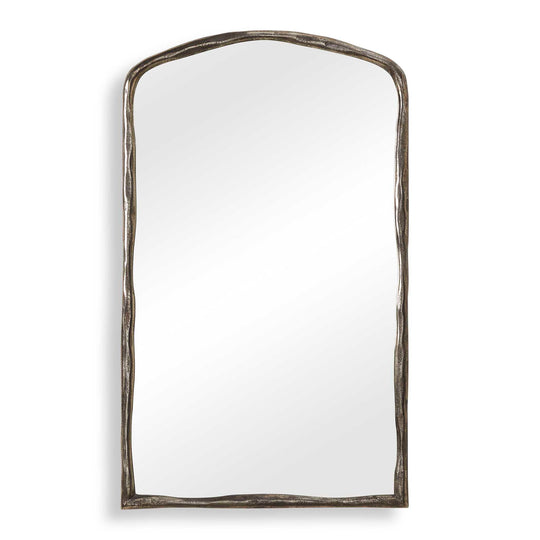 Hammered Antique Nickel Arch Mirror