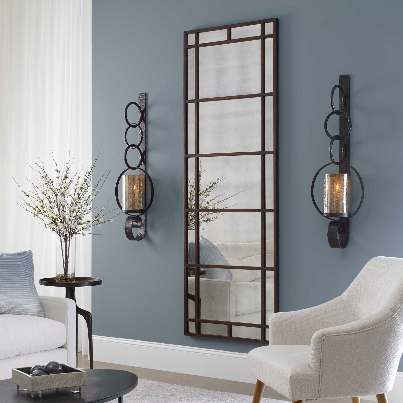 American Home Furniture Uttermost Avidan Antique Bronze Mirror
