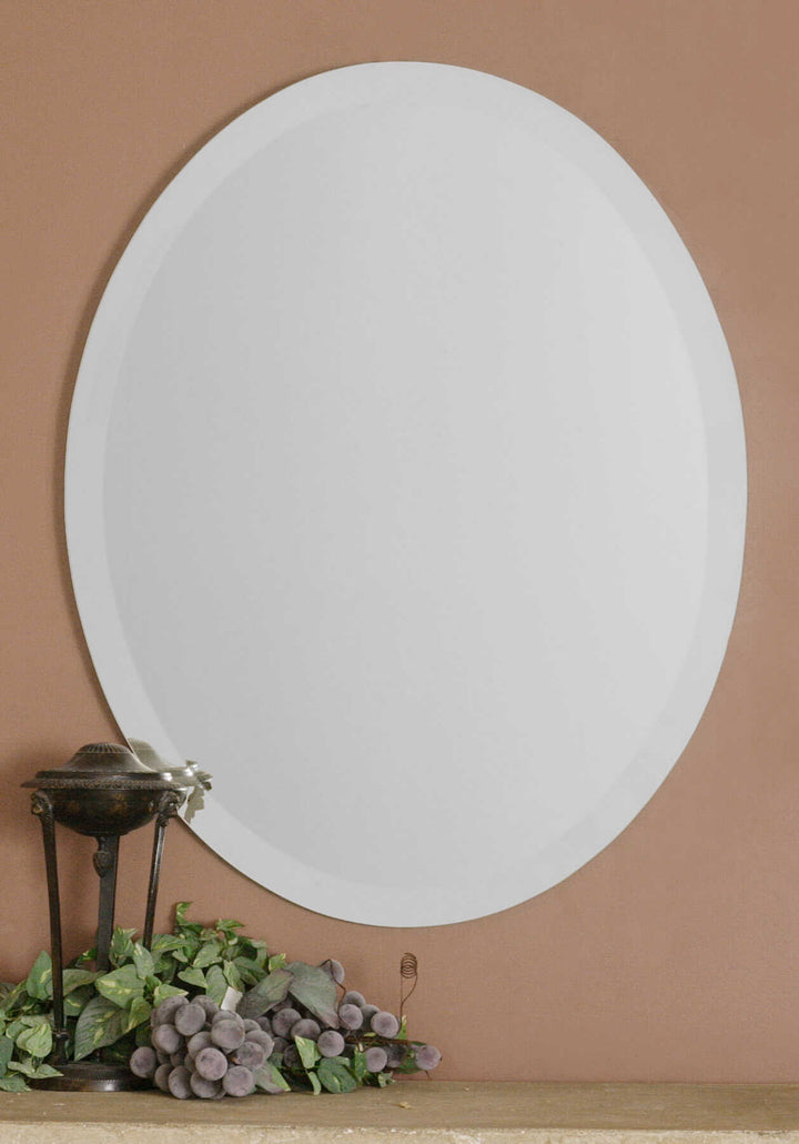 American Home Furniture Uttermost Frameless Vanity Oval Mirror