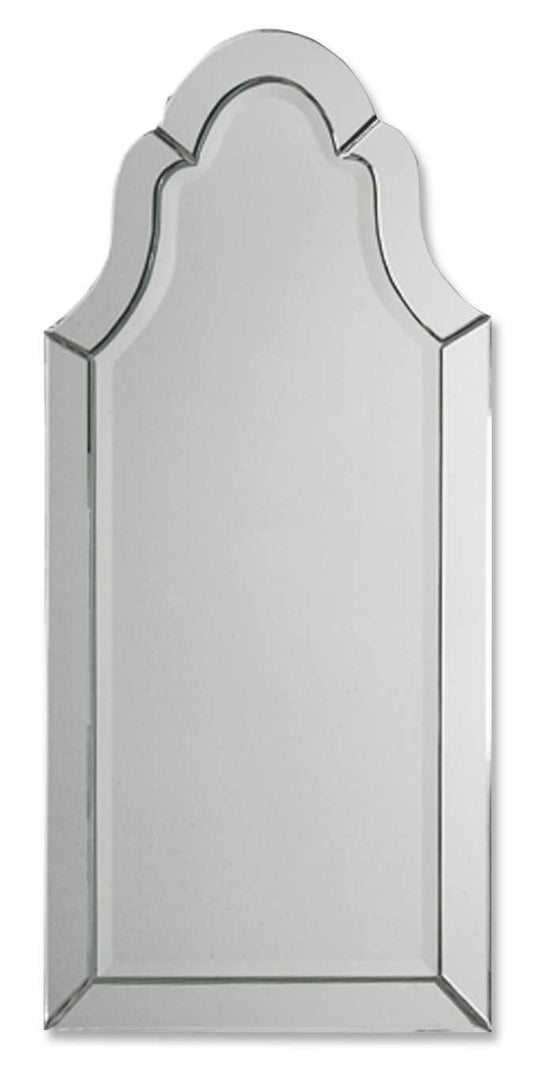 American Home Furniture Uttermost Hovan Frameless Arched Mirror